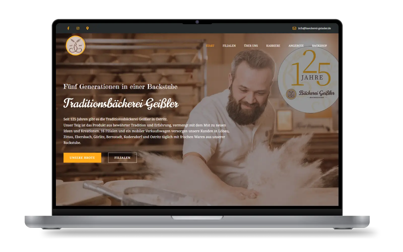Bäckerei Geißler — E-Commerce