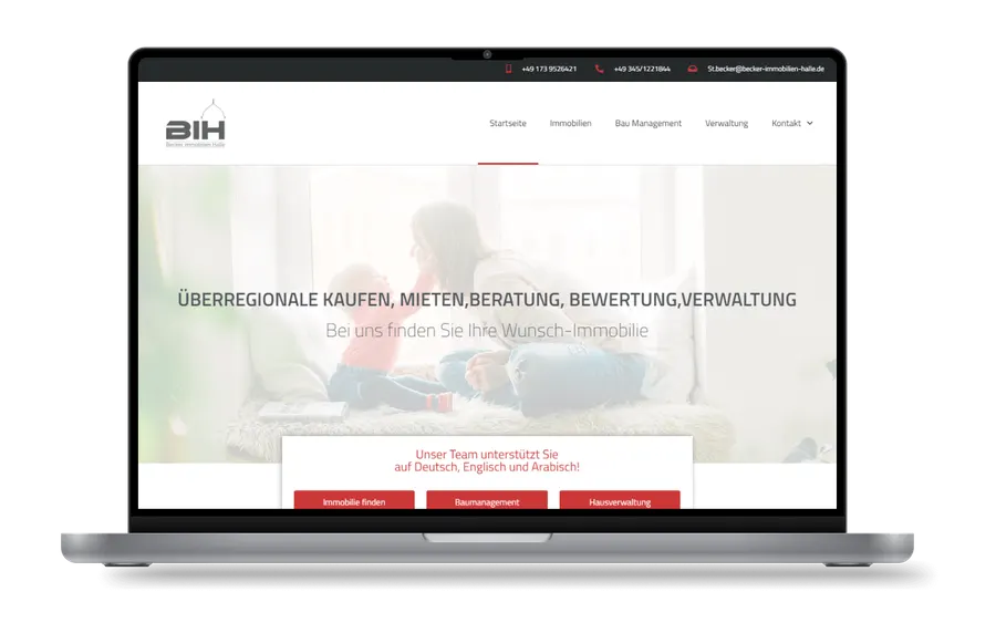 Becker Immobilien — Web Entwicklung