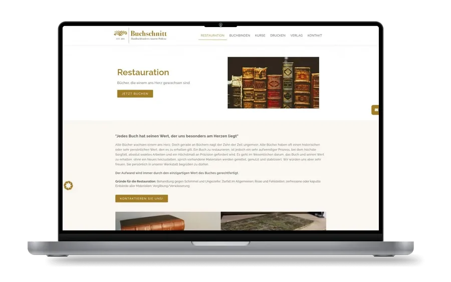 Buchschnitt — Web Entwicklung