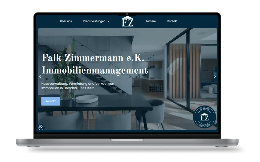 Immobilien Falk Zimmermann — Website