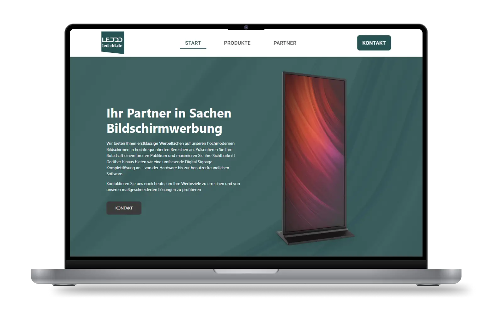 LED Anzeigetafel Dresden — UI/UX