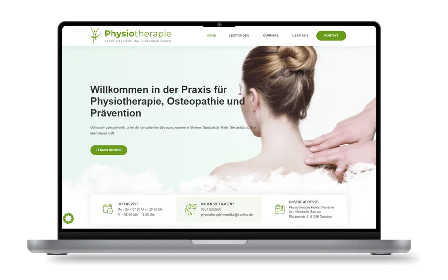 Physiotherapie Wernicke — UI/UX