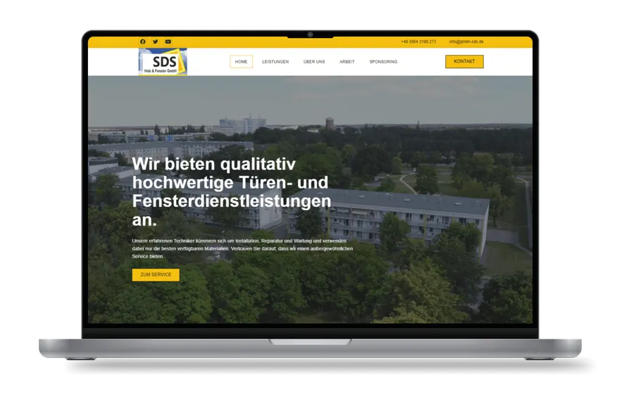SDS Holz und Fenster — UI/UX
